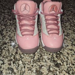 Kids Pink Jordan 6 Rings. Size 11C