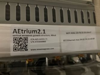 Vertical Aeroponic growth structure 48tub
