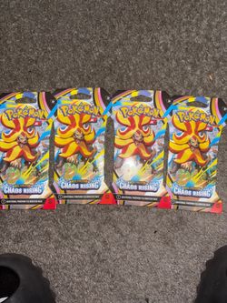Pokémon Mega Evolution Chaos Rising Booster Packs x4