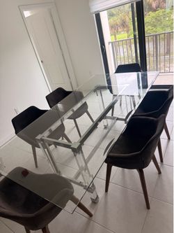 Z Gallerie dinning table and chairs