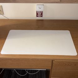 White Leather 23.6”x13.8” Desk Mat 