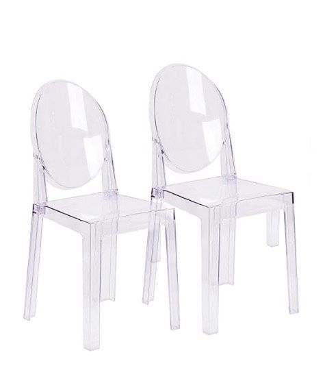 Ding Room Chairs- Modern,  Clear 