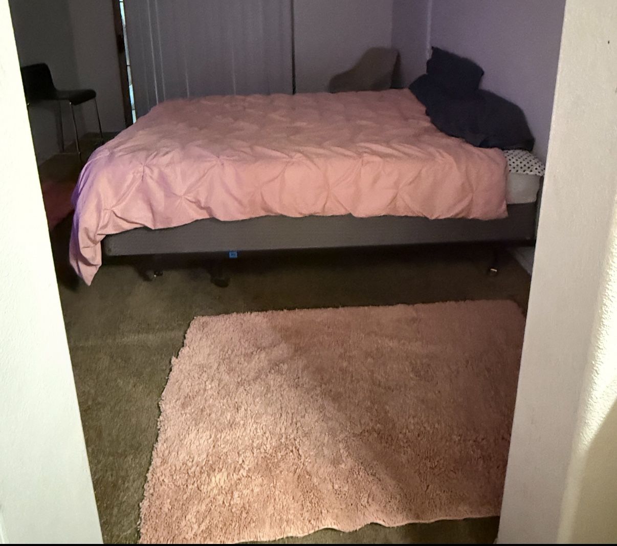Box Spring And Mattress And Metal Frame