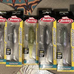 (Lot of 17 )Berkley  CullShad 6in Swimbait Multicolor  Saltwater Soft Lure