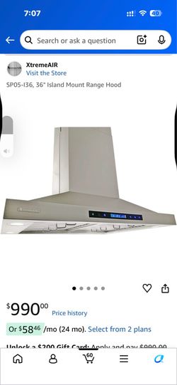 XTREME AIR ISLAND RANGE HOOD