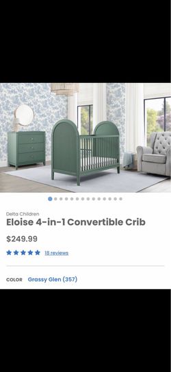 Crib/ Eloise 4in1 Convertible Crib/ baby/ toddler/ kids/ nursery: bedroom/ bed/ furniture/ new