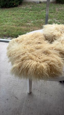 Vintage curly hair, sheepskin