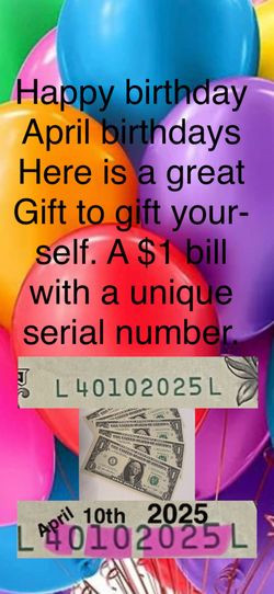 Happy birthday $1 bills
