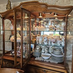 Selling Antique China Cabinet With China