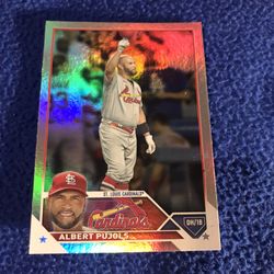 Albert Pujols St Louis Baseball Cards Topps Refractor 