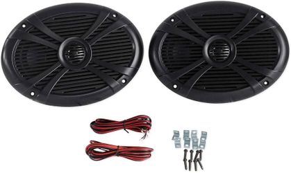 Pair Rockville RMSTS69B 6x9 500w Waterproof Marine Boat Speakers 2-Way Black
