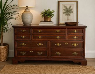 Traditional Wood Dresser 66”w x 19.5” x 34”h Used in great condition