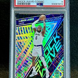 2022 Revolution 🔥 Lebron James 🔥 Shock Wave-Cosmic 27/99 PSA 9 Mint 💎 - Los Angeles Lakers