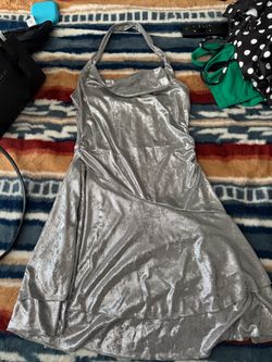 Silver/ metallic dress
