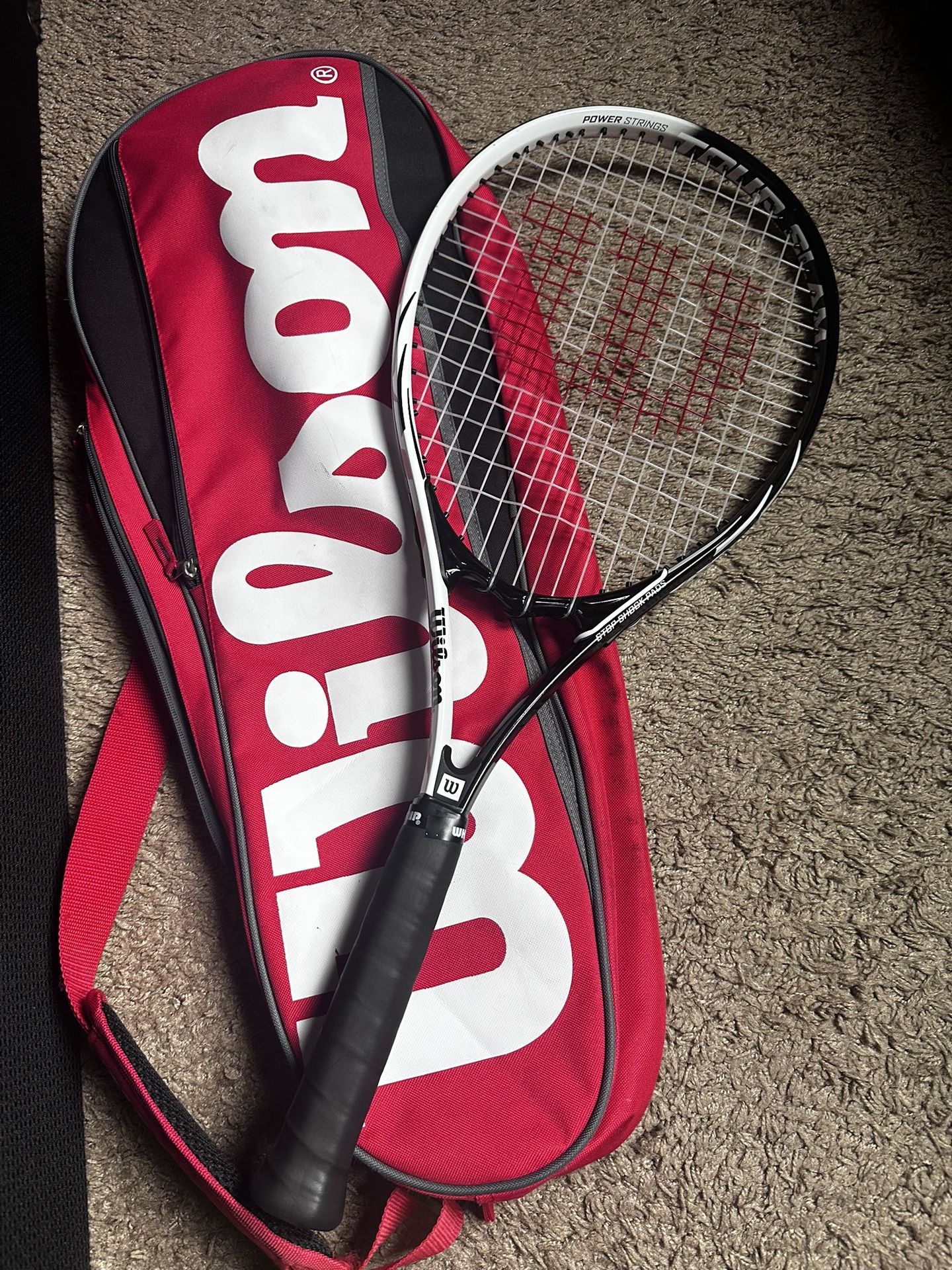 Wilson Racket And Carrying Bag