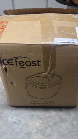 IceFeast Countertop Ice Machine with 2 Cube Sizes (54 pounds Ice Per Day - US Standard Plug110V/60Hz) (Grey)