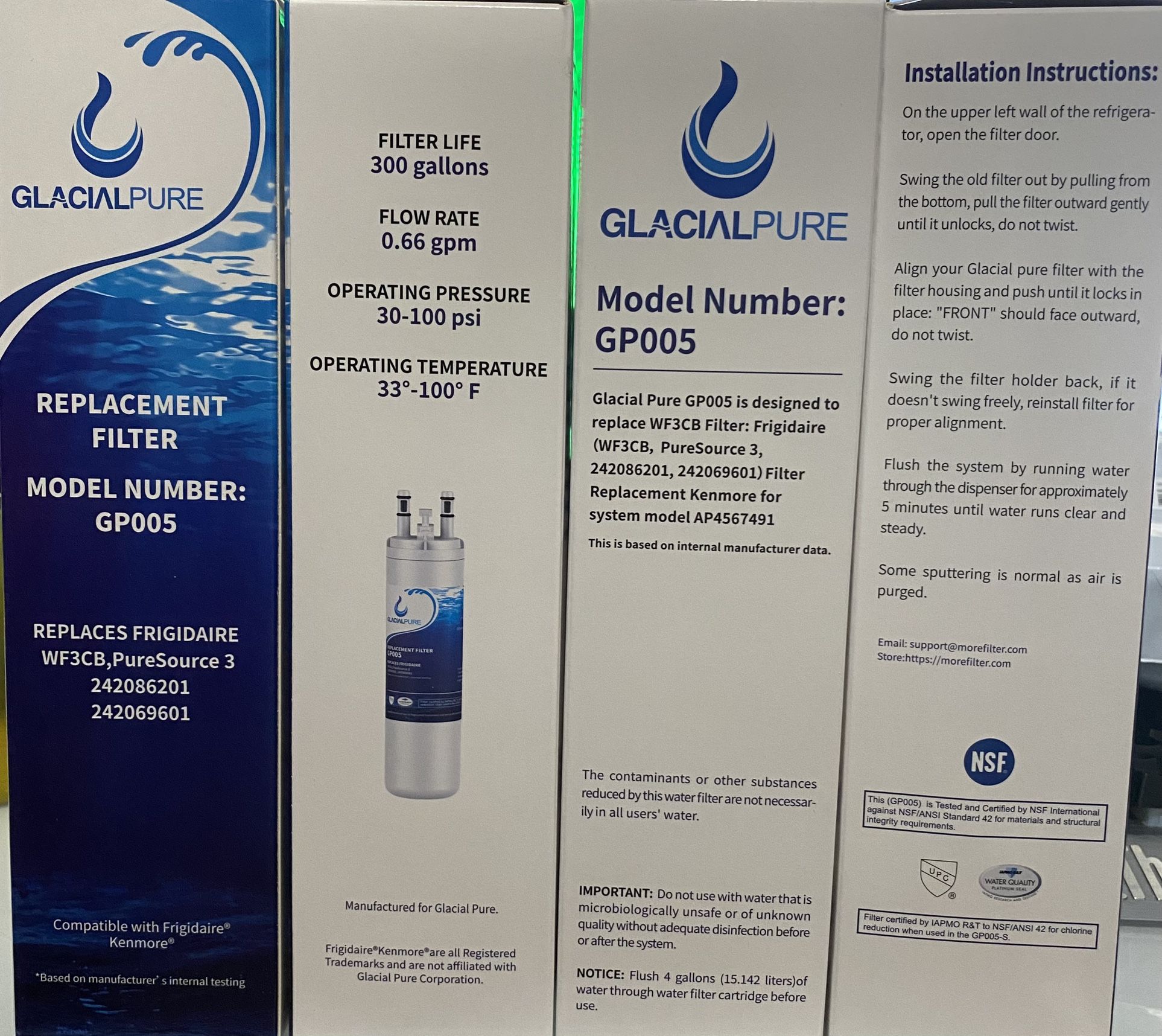 Glacial pure replacement Filter GP005