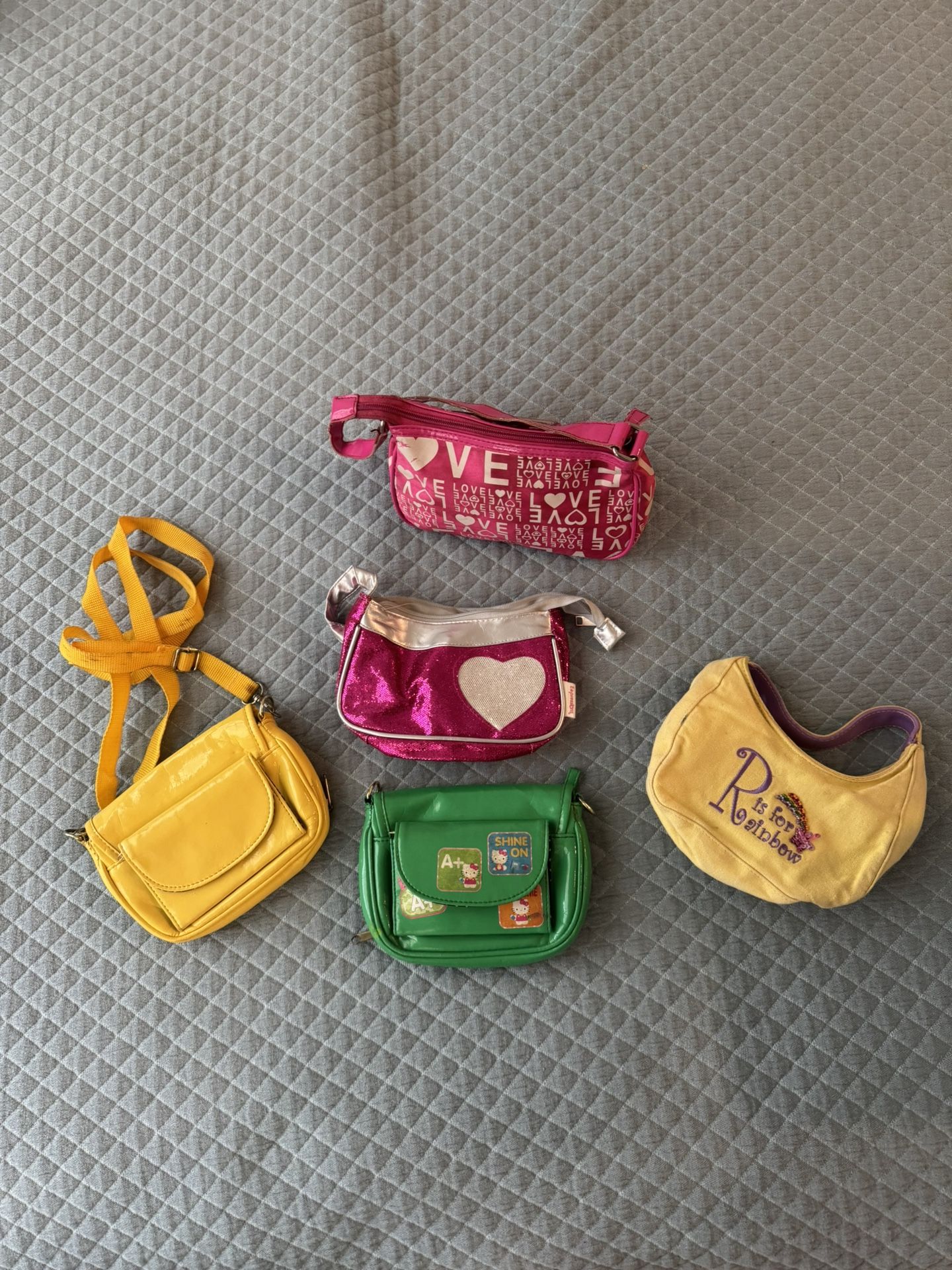 Set of 5 Kids Handbags / Purses – Cute Colors