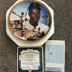 The Legendary Jackie Robinson Limited Edition 1997 Numbered Plate Breaking Barri