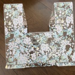 Acrylic Laptop Stand With Floral Print 