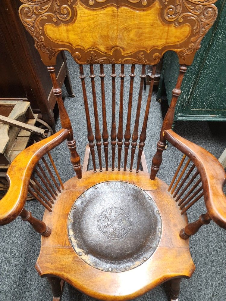 Oak Pressed Rocking Chair