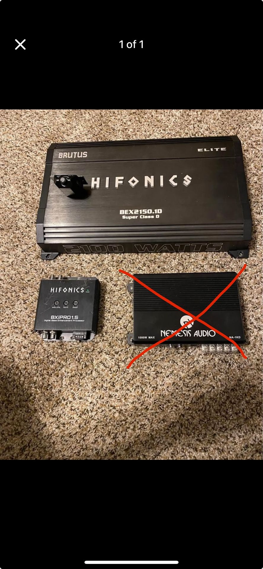 Hifonics amplifier and epicenter