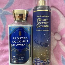 Frosted Coconut Snowball Bath And Body Works Set