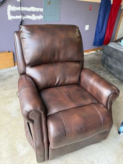 Brown Leather Recliner Chair
