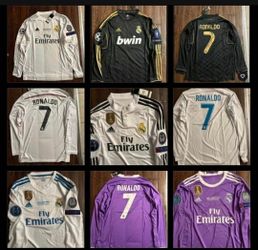 RETRO REAL MADRID CRISTIANO RONALDO LONG SLEEVE JERSEY $50. CASH PLEASE!!!
