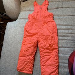 Girls Snow Bib Size 4t 