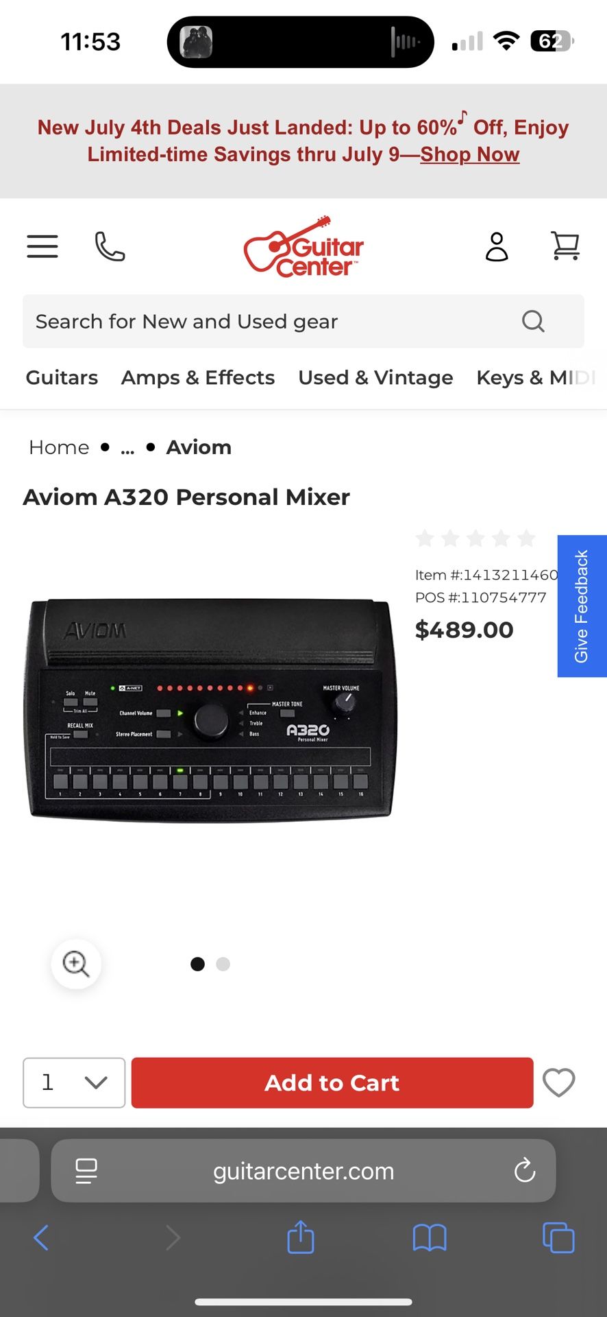 aviom personal mixer