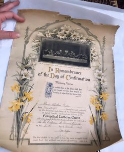Vintage Scroll from 1937 *The Last Supper* Incredible document