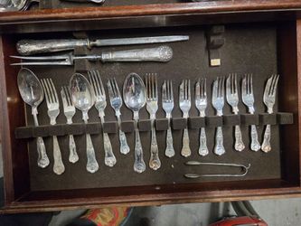 Sheffeild kings pattern silver silverware sets