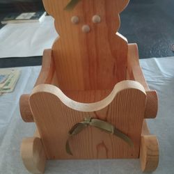 Wood Carved Bear Sleigh 