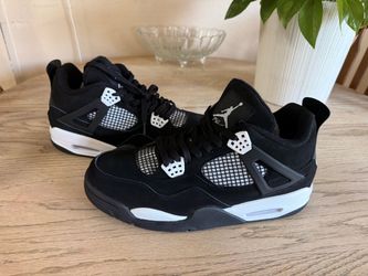 Air Jordan 4 Black and White Sneakers