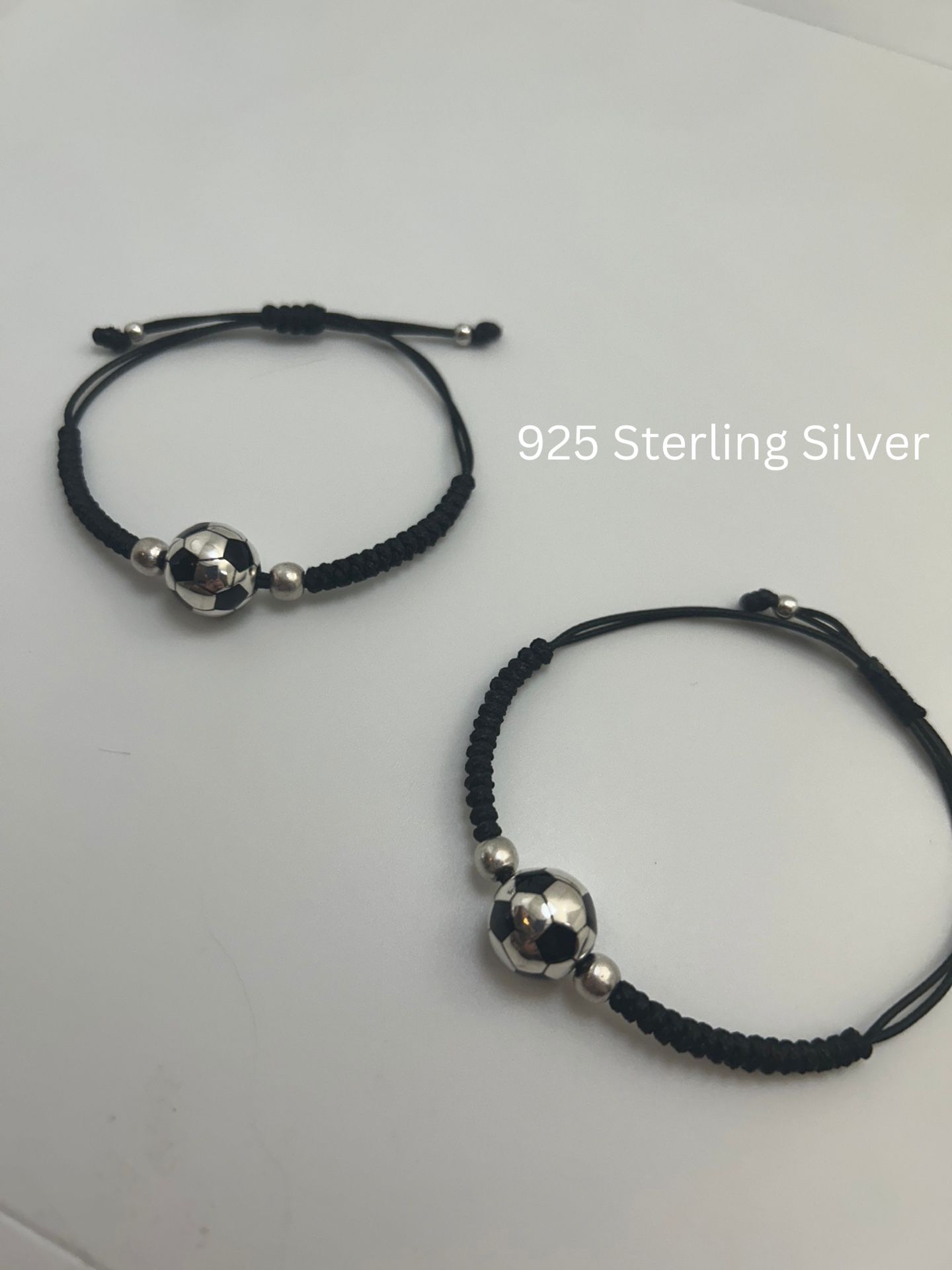 Soccer ball Sterling Silver Bracelets