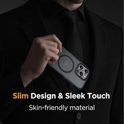  iPhone 16 Pro Max Case, [Compatible with MagSafe] [Military-Grade Protection], Anti-Fingerprint, Slim Case for 16 Pro Max 6.9 inch with Screen Protec