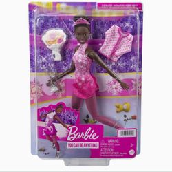 NEW Barbie Winter Sports Ice Skater Brunette Doll (12 Inches)