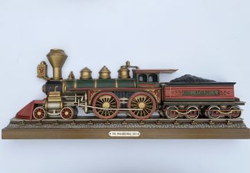 Vintage 1978 Burwood Products Co The Philadelphia 1871 Train Wall Hanging Decor