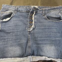 Blue Jean Mini Skirt 