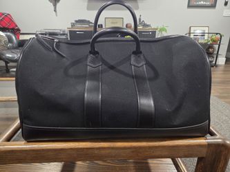 Buck Mason Black Canvas & Leather Duffle Bag