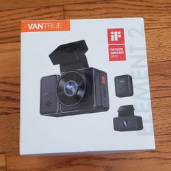 Vantrue E2 Dash Cam Front and Rear, 2.7K Upgrade Rear Cam, Dual STARVIS, 2.7K + 2.7K Dash Camera for Cars, Voice Control, WiFi, GPS, Night Vision, 24H