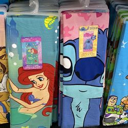 Character Kids Beach Towels Hello Kitty Stitch Toy Story Spiderman Bluey Paw Patrol Little Mermaid Beauty And The Beast Cars 