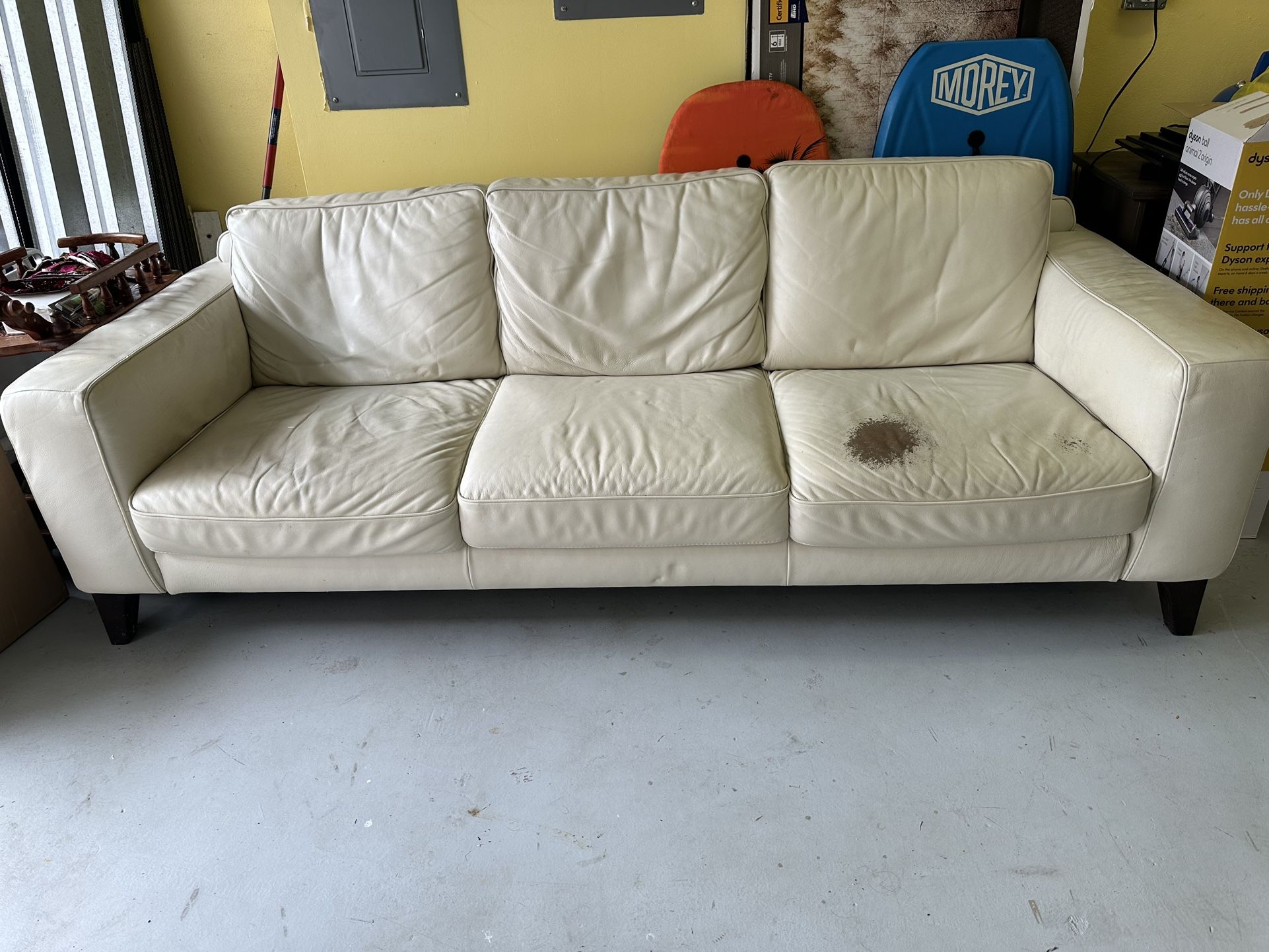 Good Quality and confortable Leather Sofa- $50
