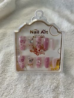 Super Cute Pink Cheetah and Leopard TikTok Press-On Nails Set