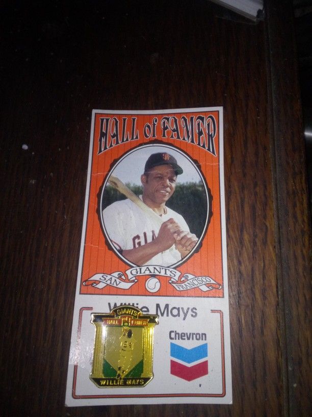 Baseball Card And Pin