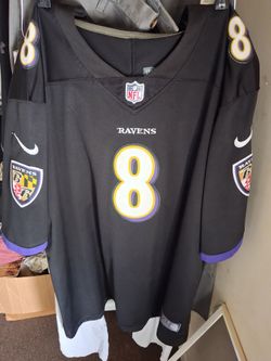 Ravens Nike 4XL Stitched Lamar Jackson Black Alternate On Field Jersey