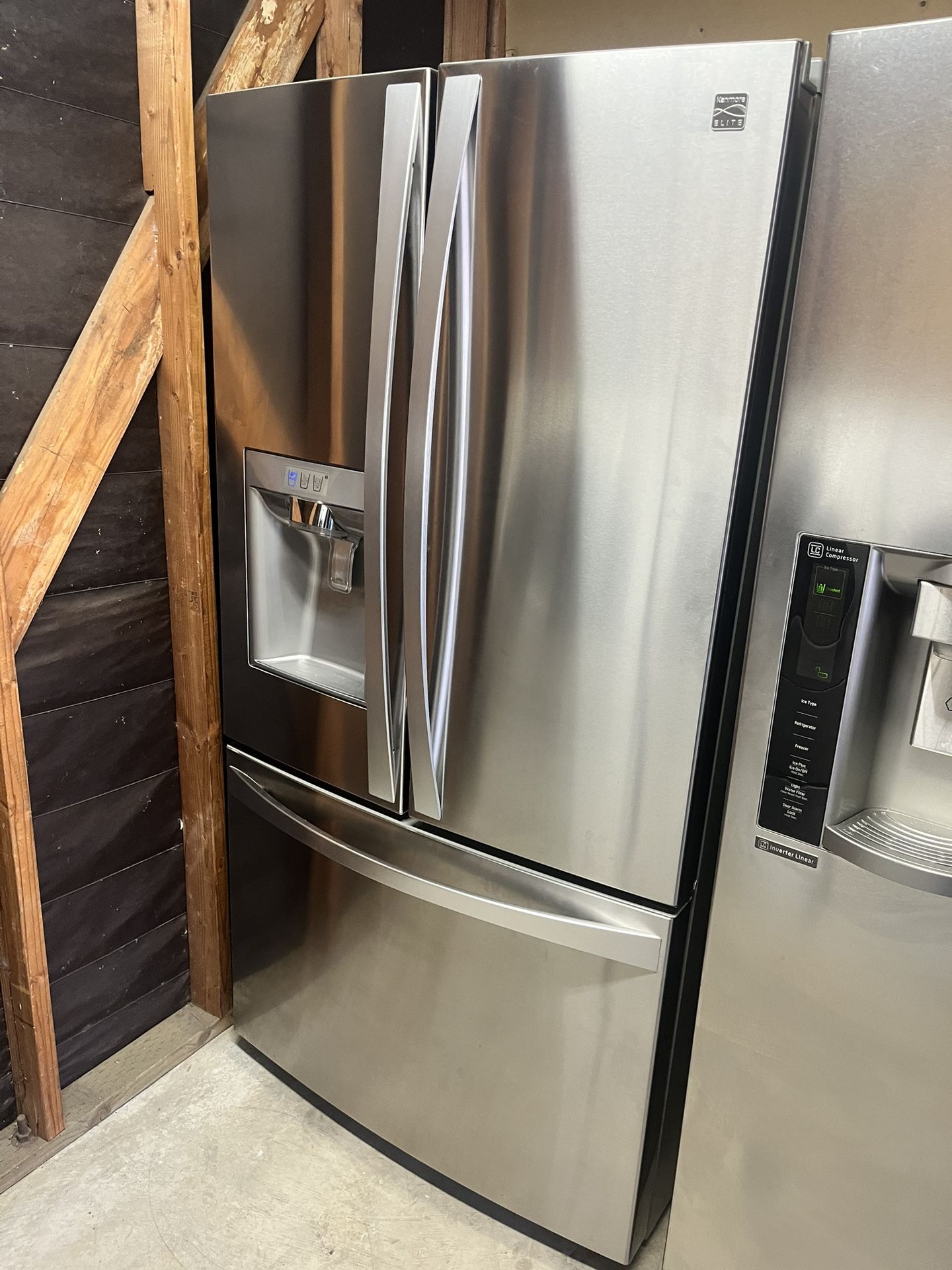 Kenmore 3 Door Stainless Steel Refrigerator 