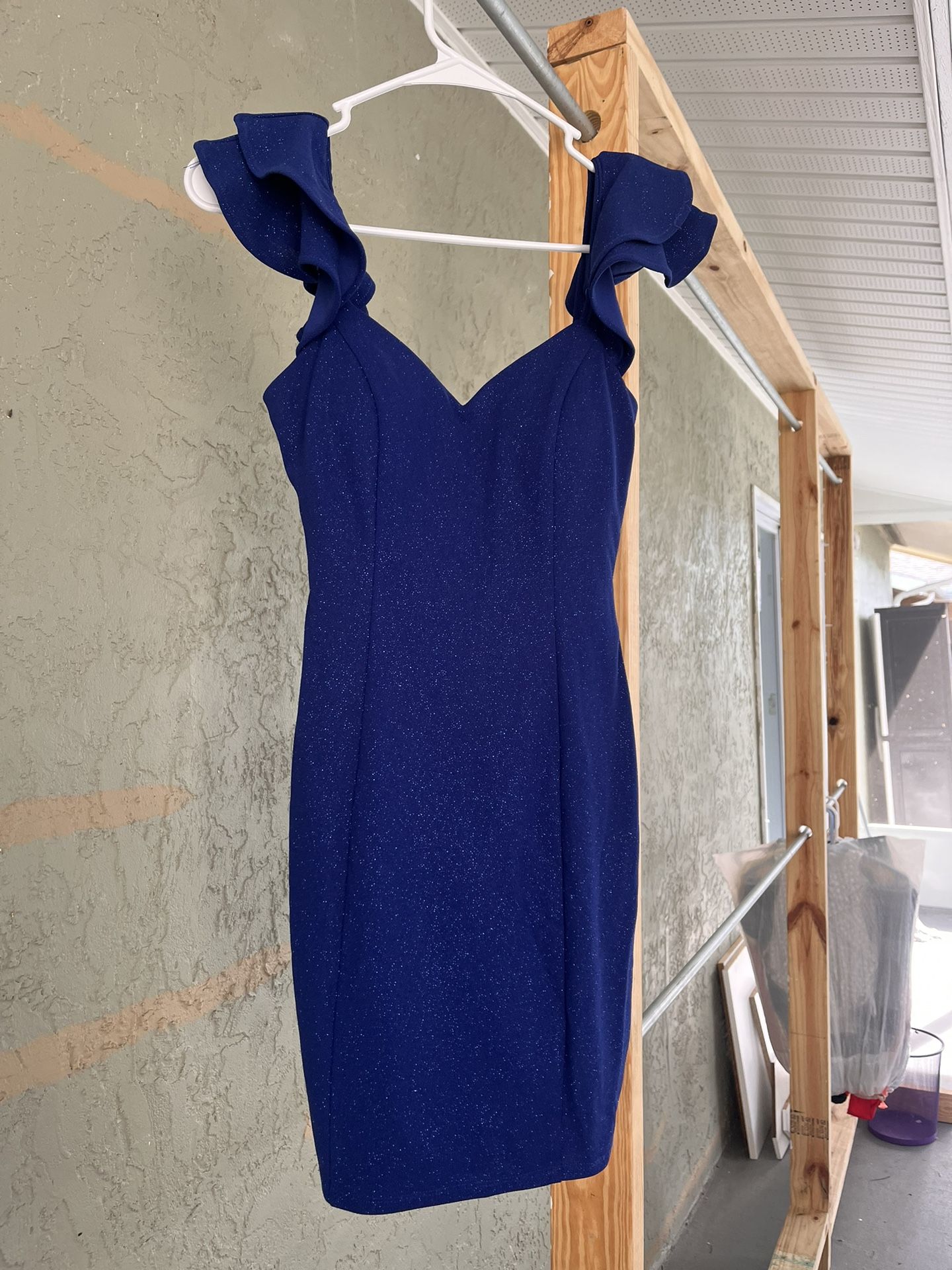 Sparkly Blue Hoco Dress