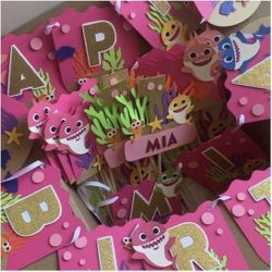 Baby Shark Birthday Banner